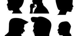 272x125 Face Silhouettes Of Men, Women And Children On Silhouette Faces