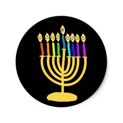 400x400 Happy Hanukkah Jewish Penguin Yarmulke Classic Round Sticker