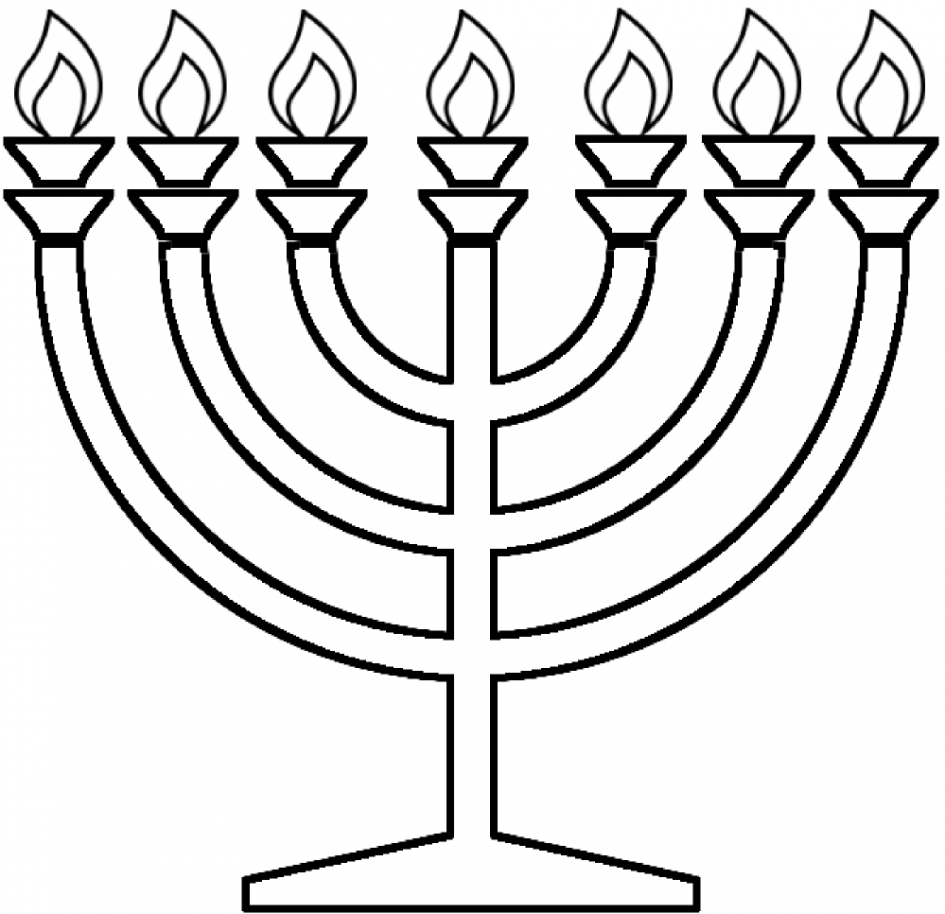 945x914 Menorah Coloring Pages Free Murderthestout