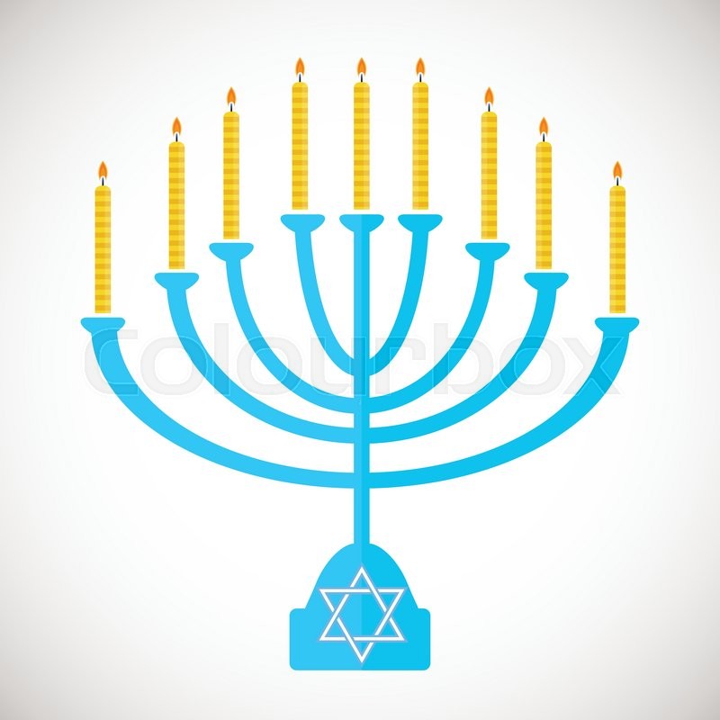 800x800 Vector Illustration Of Hanukkah, Jewish Holiday. Hanukkah Menora