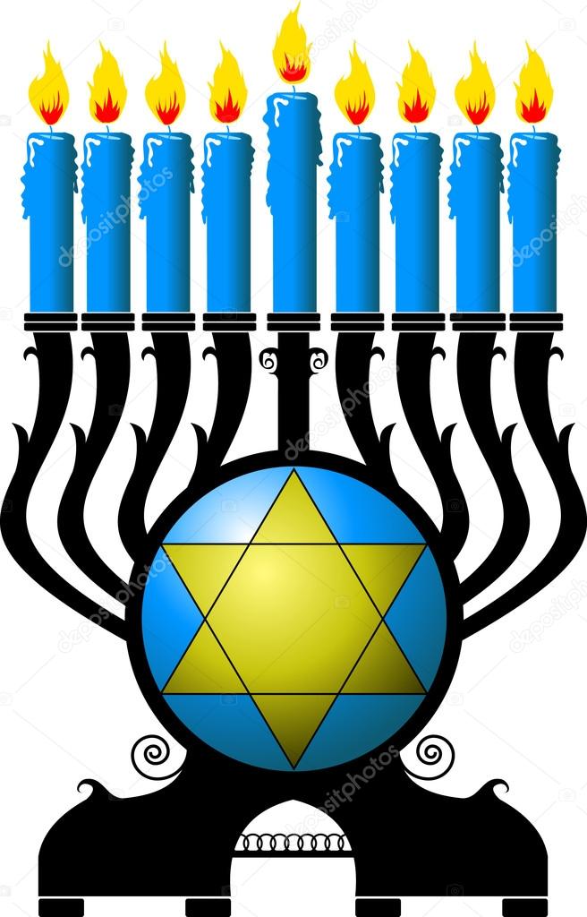 656x1024 Blue Menora Stock Vector Sababa66