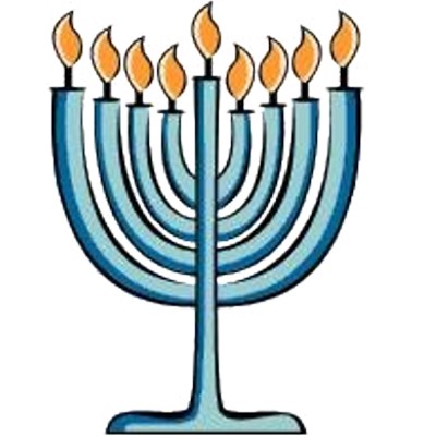 400x400 Clip Art Happy Hanukkah Word With Menorah Image 2