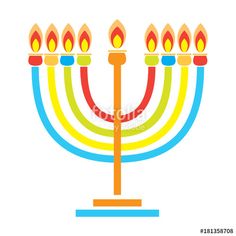 236x236 Hanukkah 7th Candle Menora Hanukkah