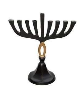 269x300 New Menorah Charcoal Coating On Polished Aluminum, Jewish