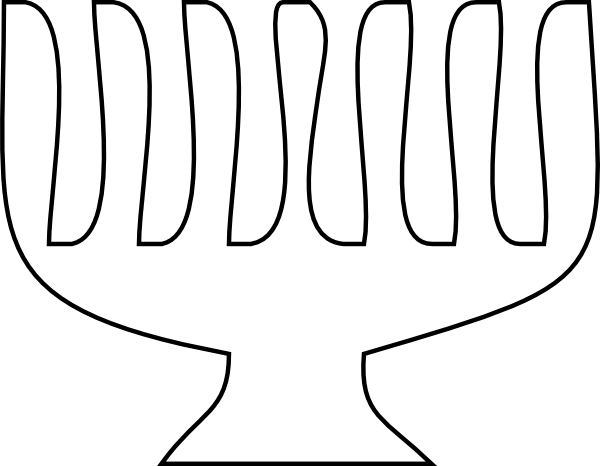 600x466 Menorah Clip Art
