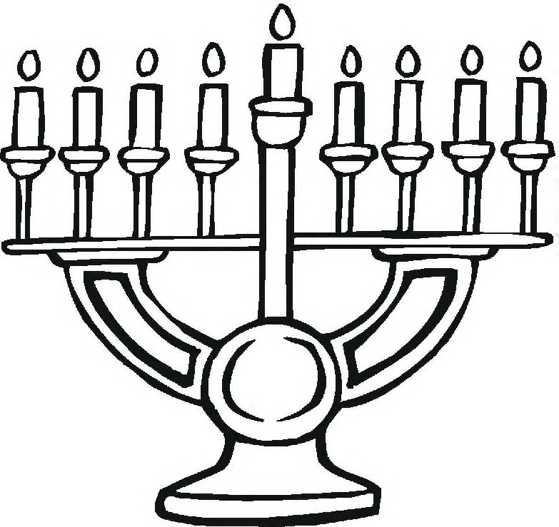 783x739 Menorah Colouring Page