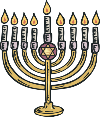 333x390 Menorah Clipart Free