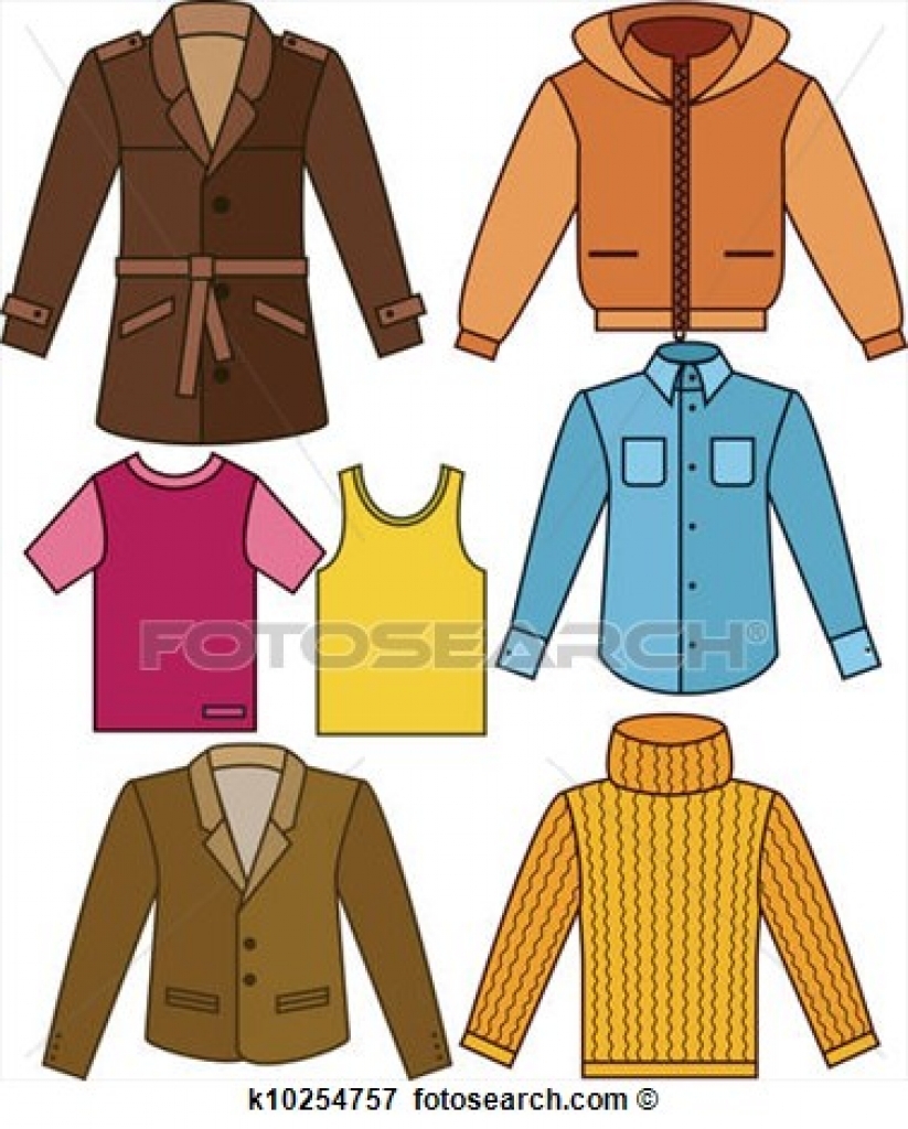 823x1024 Clip Art Of Mens Clothing Collection K10254757 Search Clipart