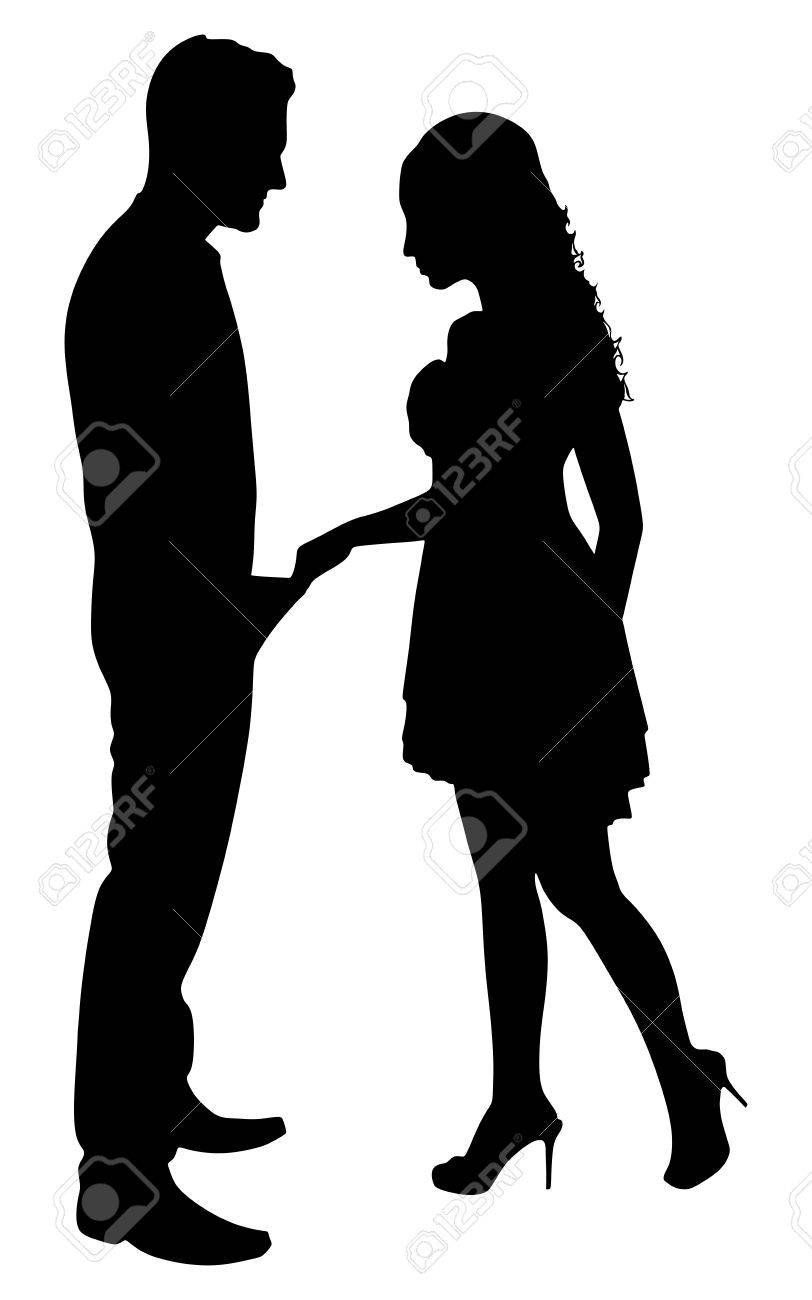 812x1300 Girl Looking In Mens Pants, Vector Royalty Free Cliparts, Vectors