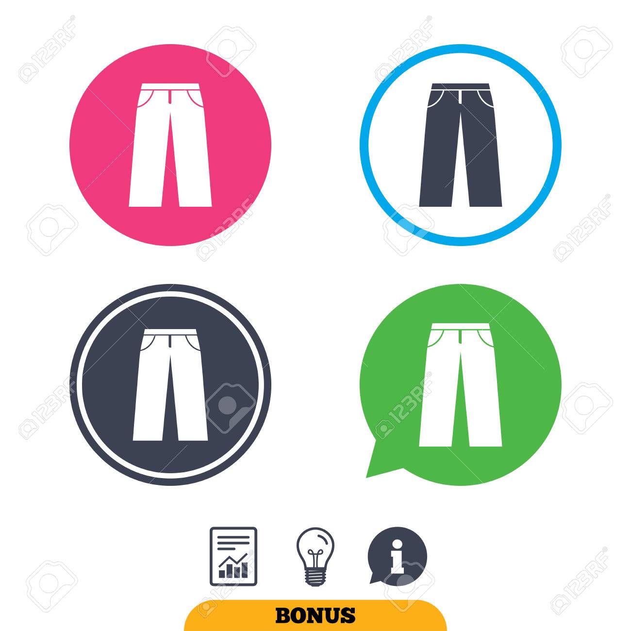 1300x1300 Men's Jeans Or Pants Sign Icon. Casual Clothing Symbol. Report