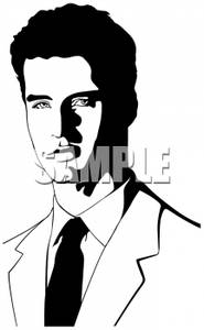 185x300 Black And White Silhouette Of A Male Model Wearing A Suit