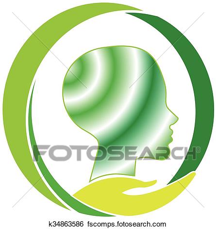 445x470 Clip Art Of Mental Health Care Logo K34863586
