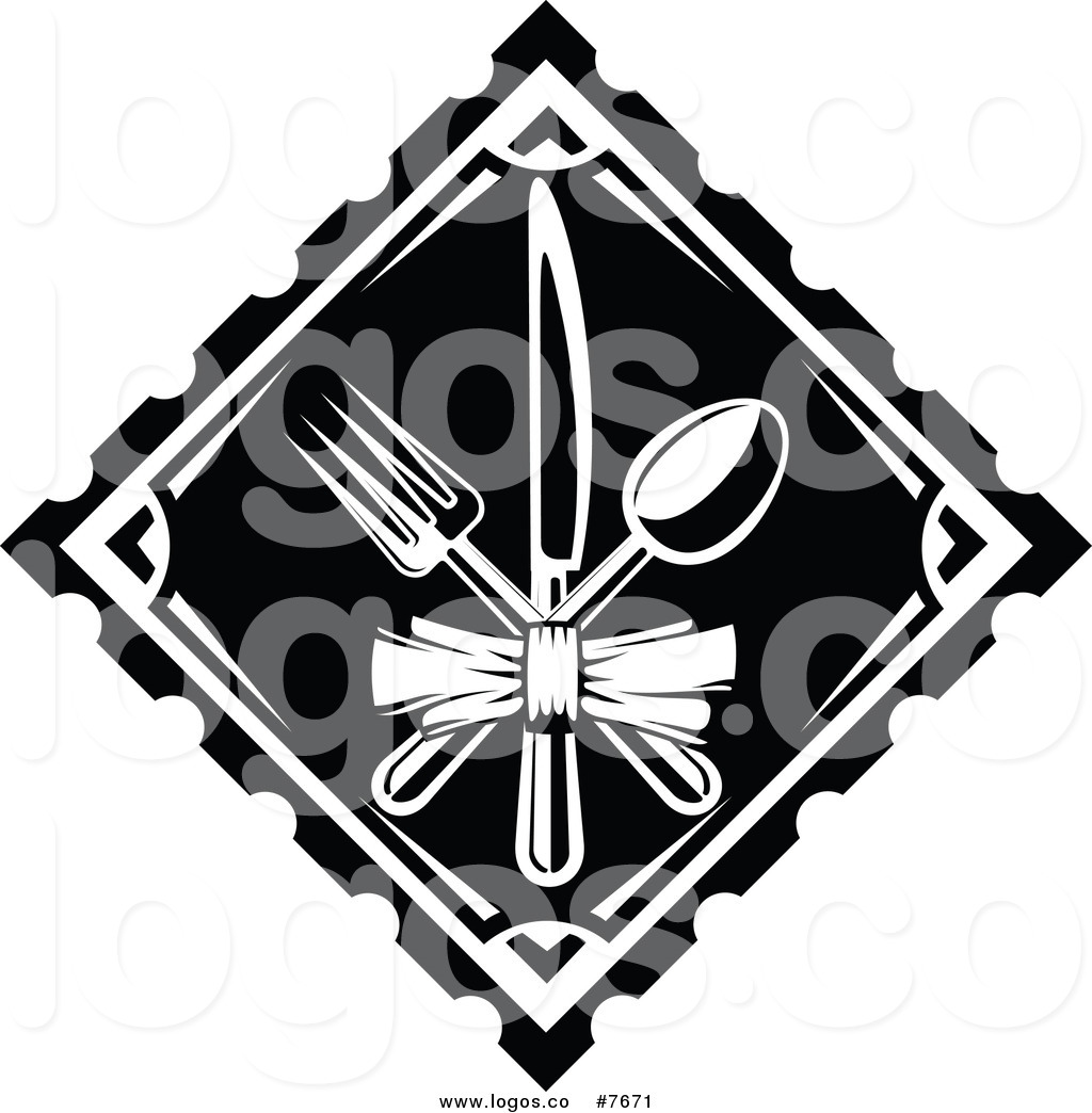1024x1044 Royalty Free Clip Art Vector Logo Of A Black White Dining