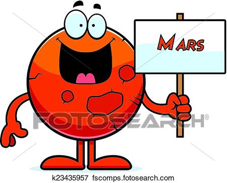 450x362 Clip Art Of Cartoon Mars Sign K23435957