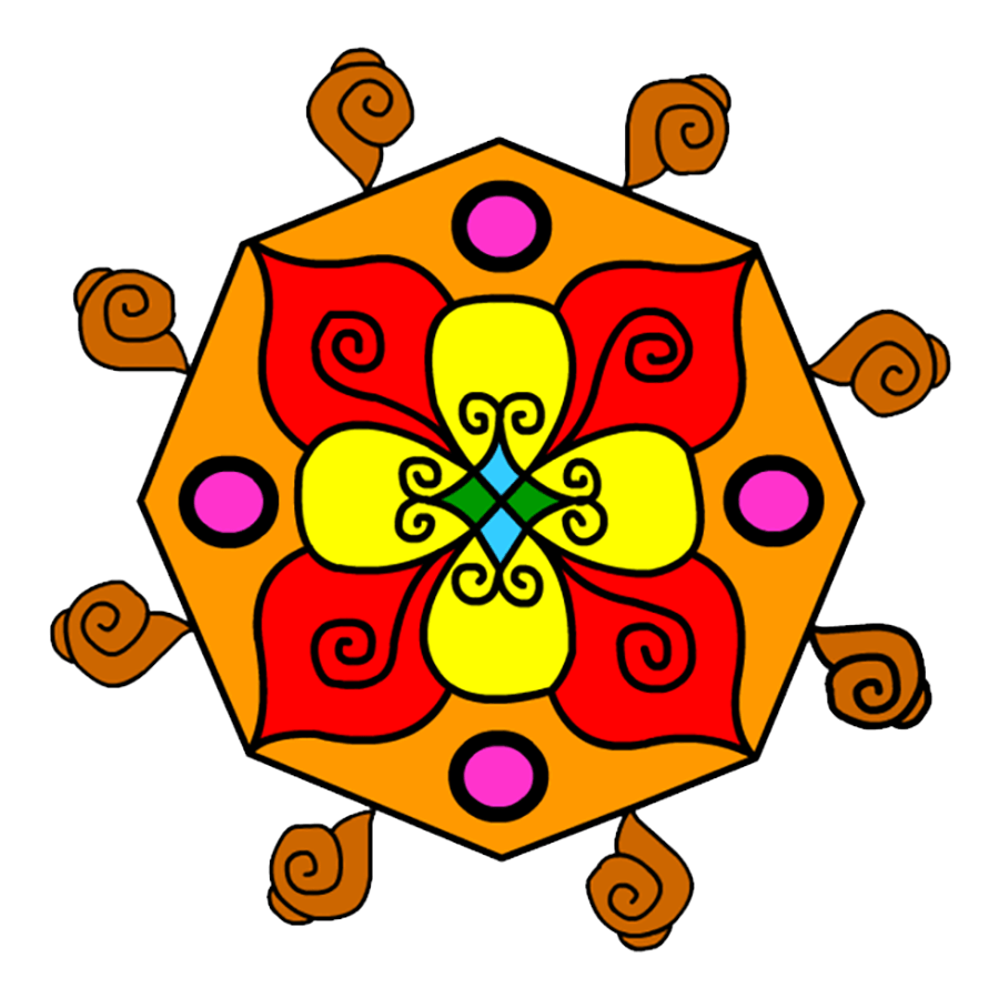 900x908 Simple Clipart Rangoli