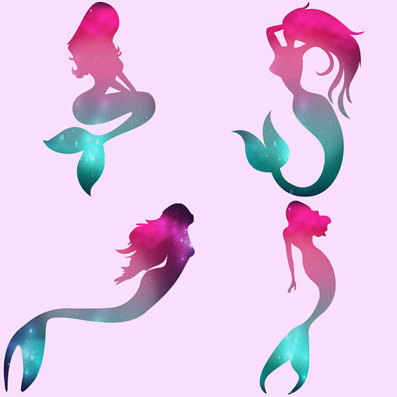 570x570 Mermaids Clipart Mermaid Clip Art Gold Foil Mermaids Galaxy