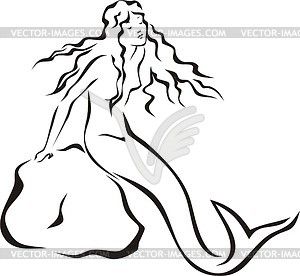 300x276 Mermaid Clipart Sea Rock