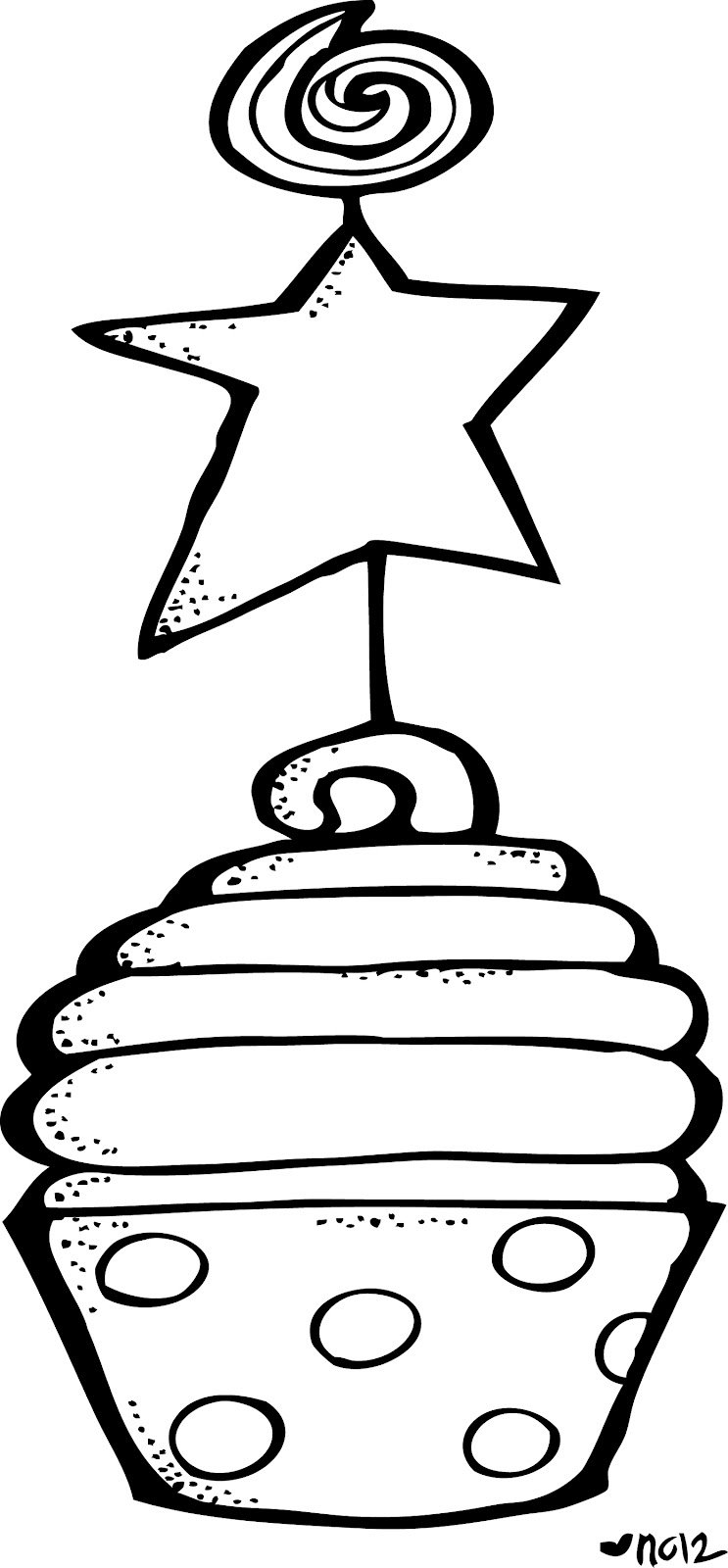 743x1600 Cupcake Clipart Black And White Clipart Panda