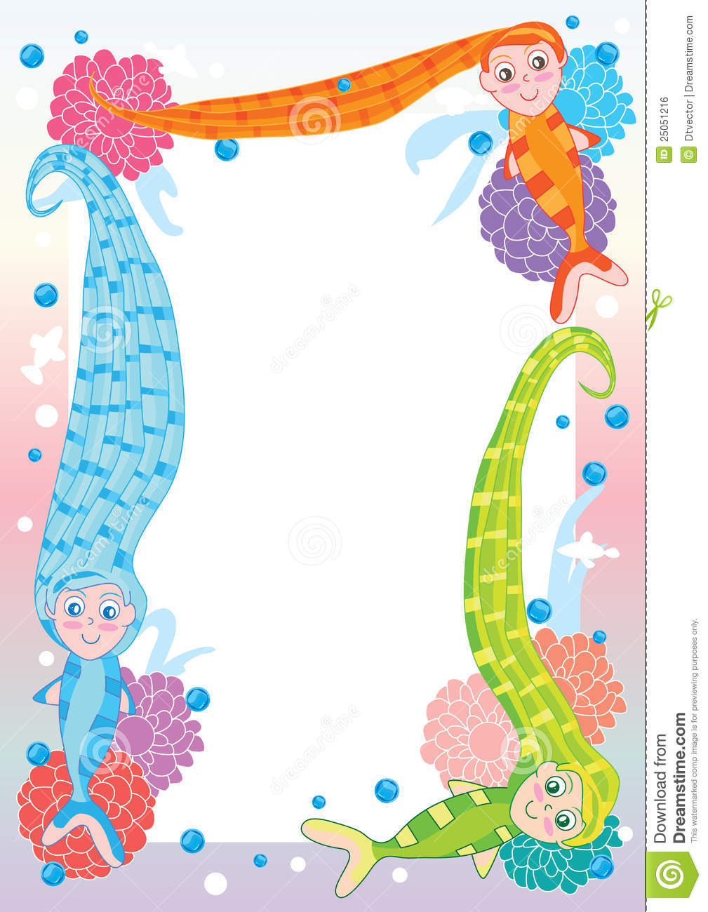 1009x1300 Mermaid Clipart Frame