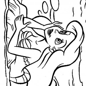 300x300 Little Mermaid Coloring Pages Birthday Printable