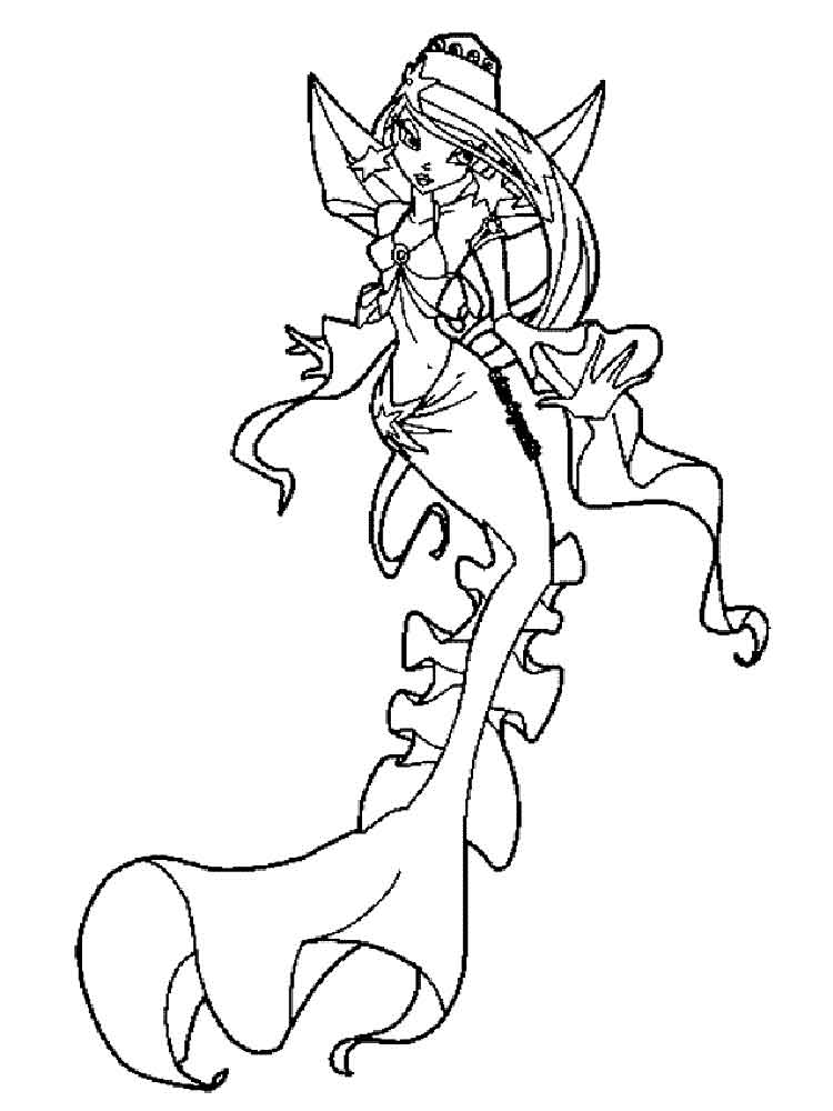 750x1000 Winx Mermaid Coloring Pages. Free Printable Winx Mermaid Coloring