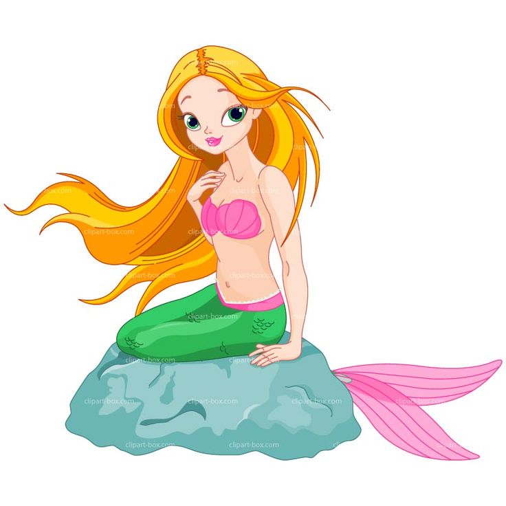 736x736 Mermaid Clipart Detailed