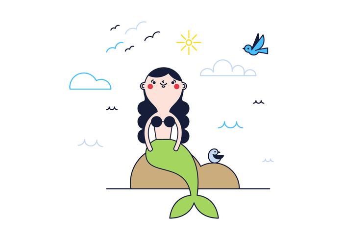 700x490 Free Mermaid Vector