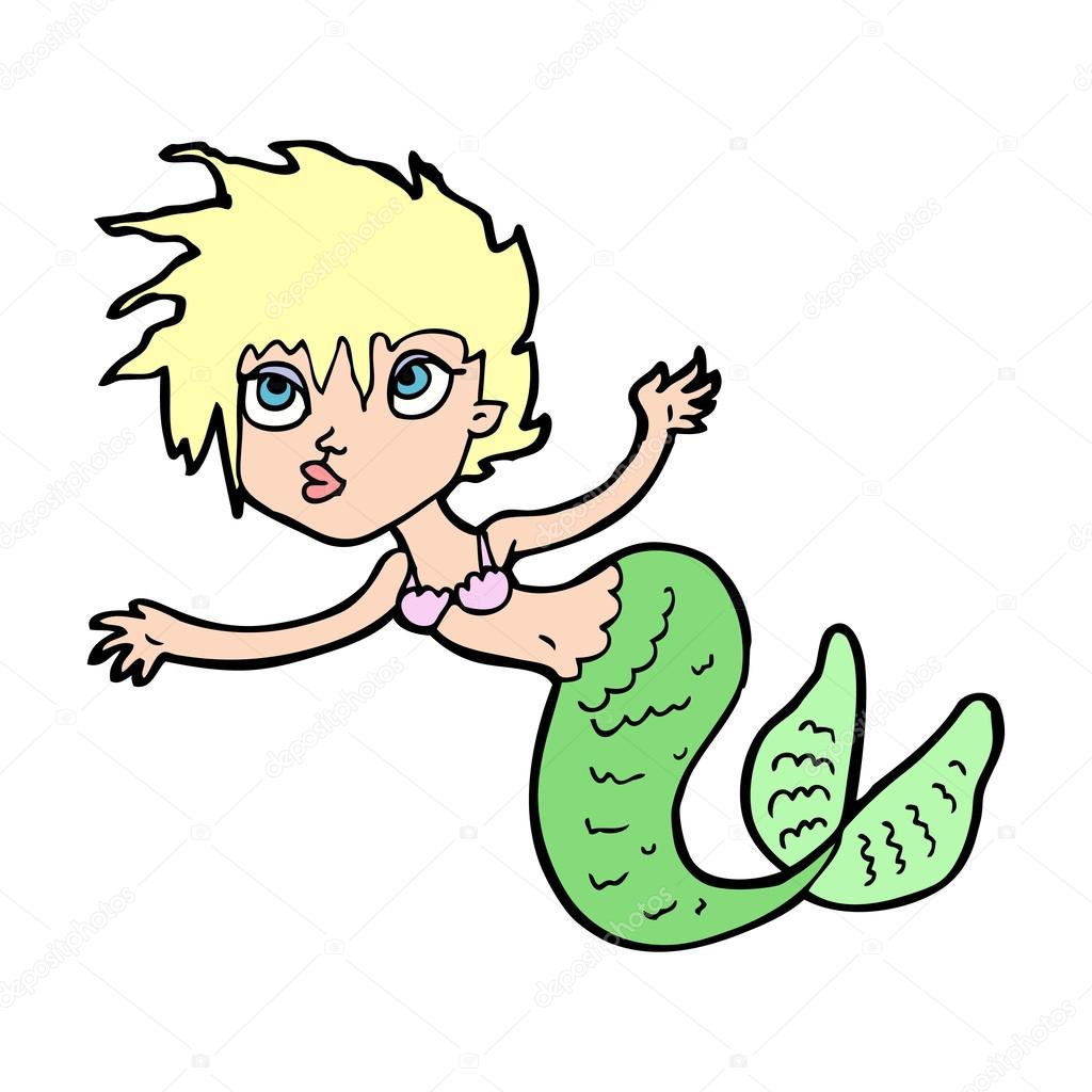 1024x1024 Cartoon Mermaid Stock Vector Lineartestpilot