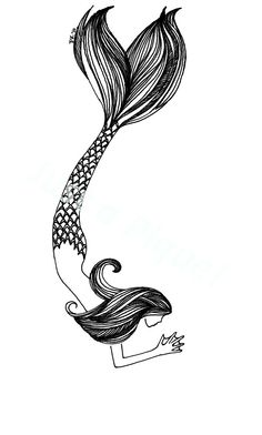 236x392 Mermaid Tail Outline Clipart