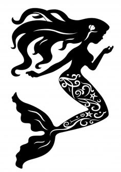 236x336 Fairy Collections Of Silhouettes Of A Mermaid Illustration