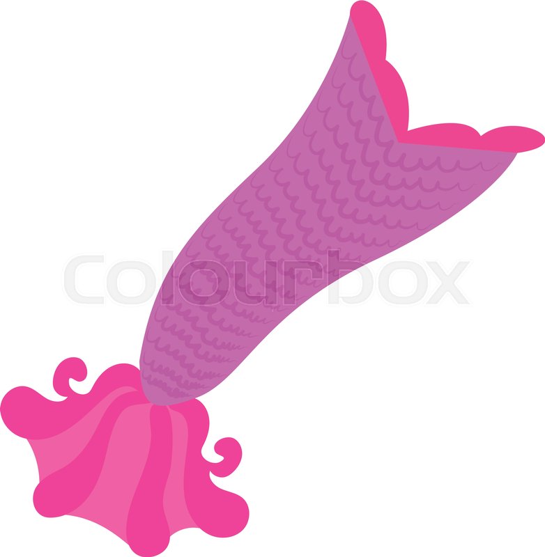 782x800 Pink Mermaid Tail Icon. Cartoon Illustration Of Pink Mermaid Tail