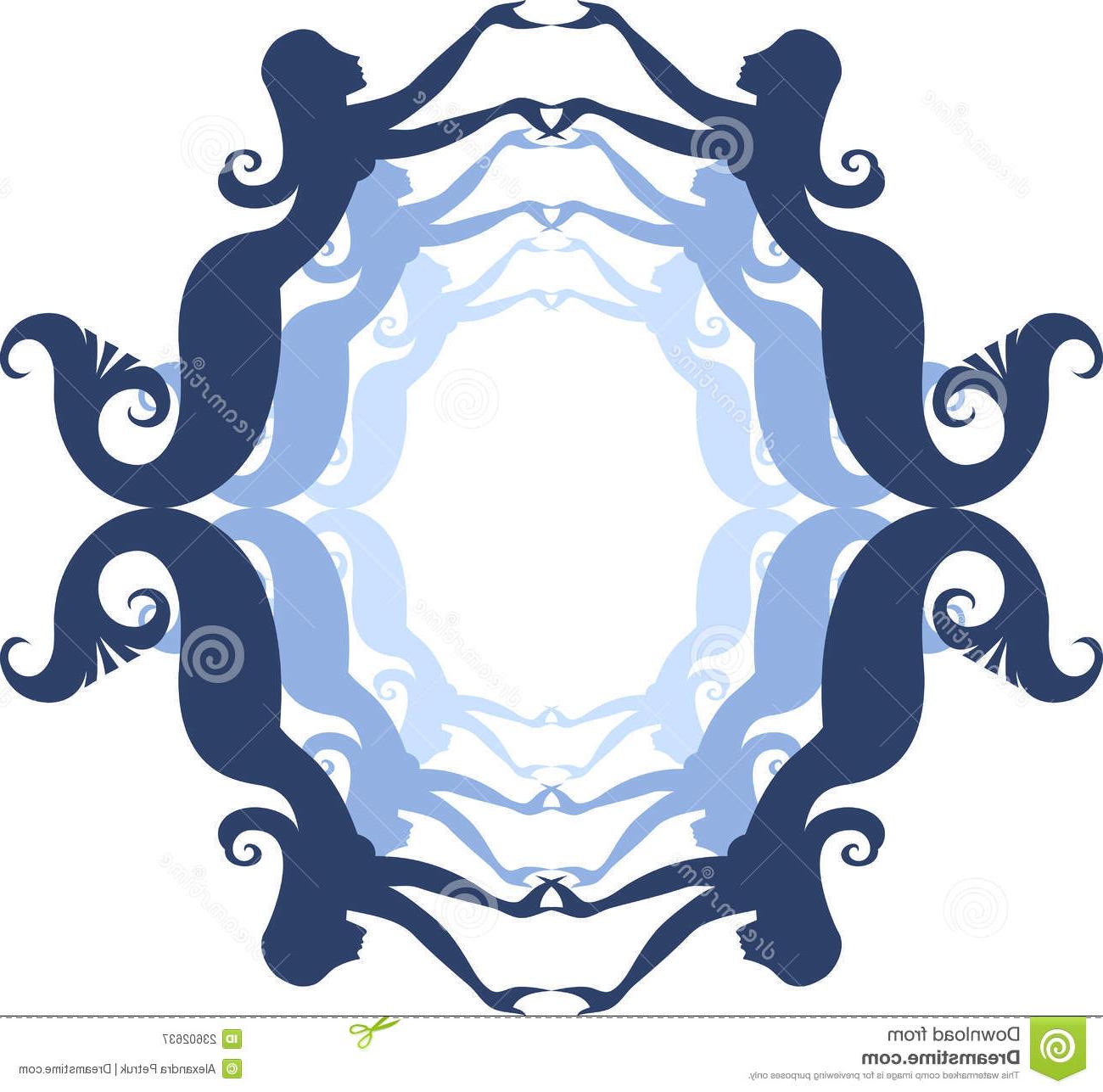 1300x1287 Top Mermaid Tail Silhouette Frame Cdr