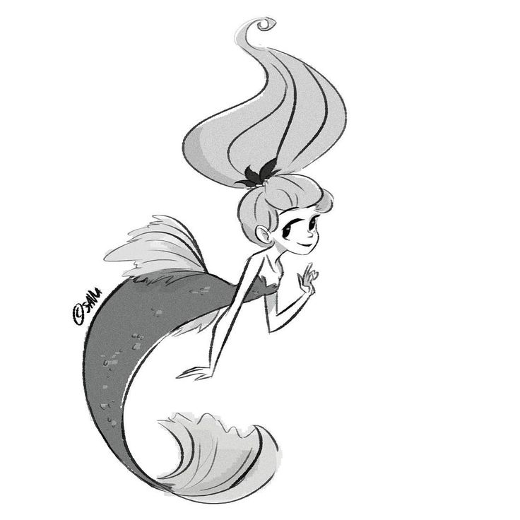 Mermaid Tail Drawing