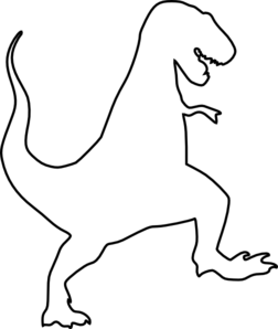 252x298 Image Result For Outline Of A T Rex Dinosaur Dinosaurs