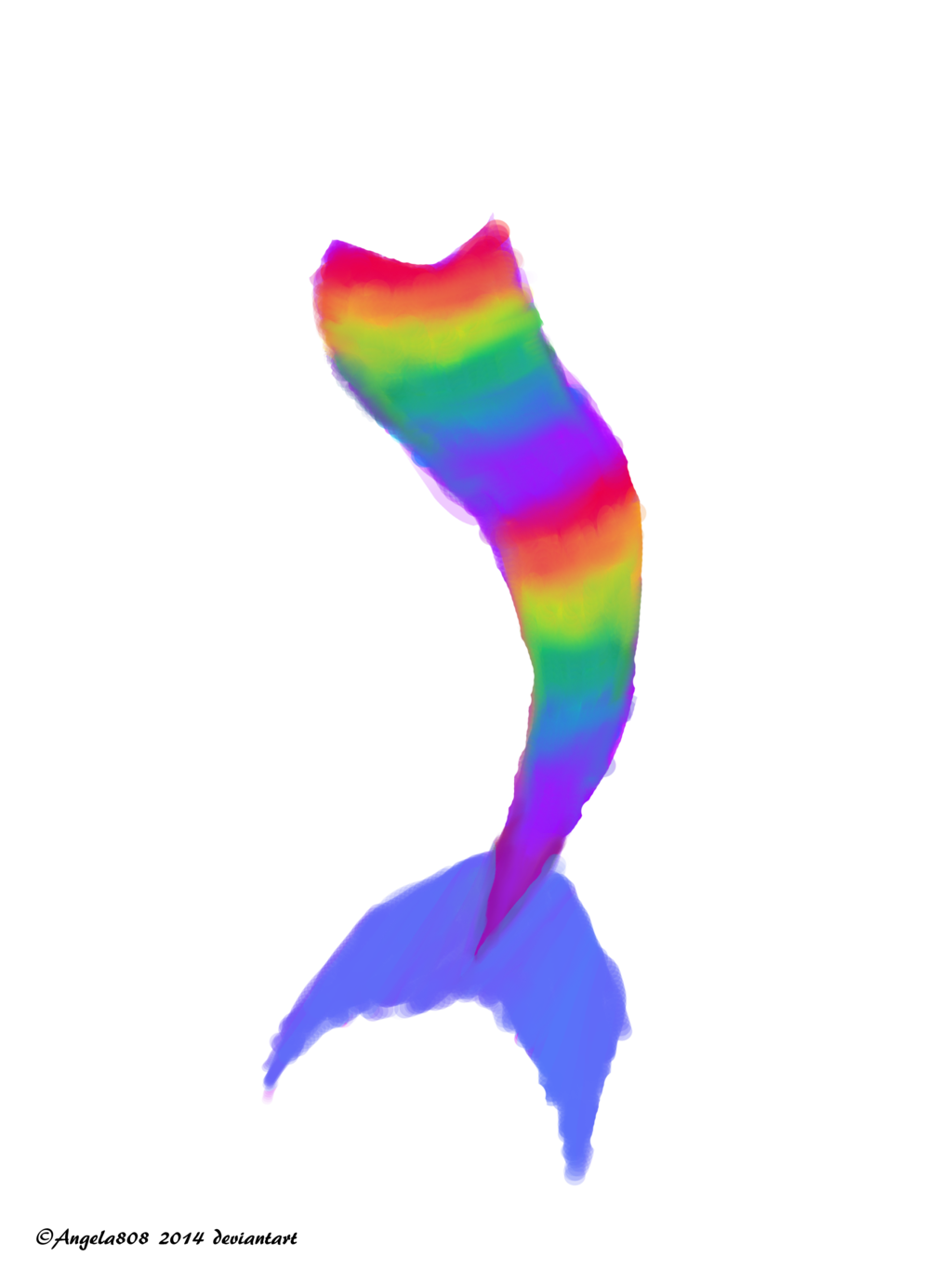 1024x1365 Rainbow Mermaid Tail Stock By Angela808