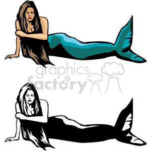 300x300 Royalty Free Mermaid 165078 Vector Clip Art Image