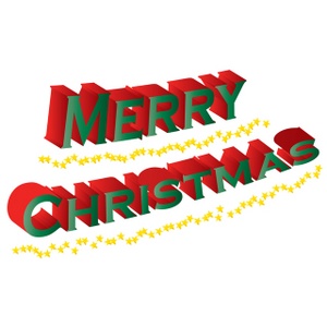 300x300 Merry Christmas Banner Clipart