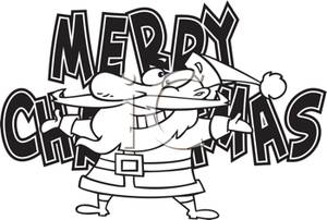 300x202 Merry Christmas Clipart Black And White Clipart Panda