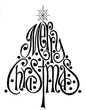 Merry Christmas Black And White Clipart | Free download on ClipArtMag