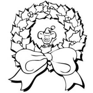 300x300 Black And White Christmas Wreath Clip Art Merry Christmas