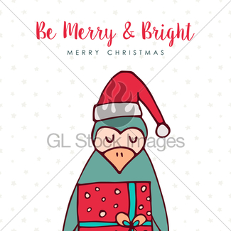 325x325 Christmas Cute Santa Helper Elf Holiday Cartoon Gl Stock Images