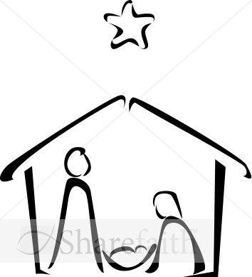 354x388 Merry Christmas Clipart Nativity Scene