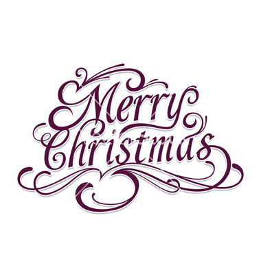 380x400 Merry Christmas Clipart Lettering