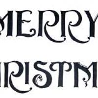 200x200 Merry Christmas Word Art