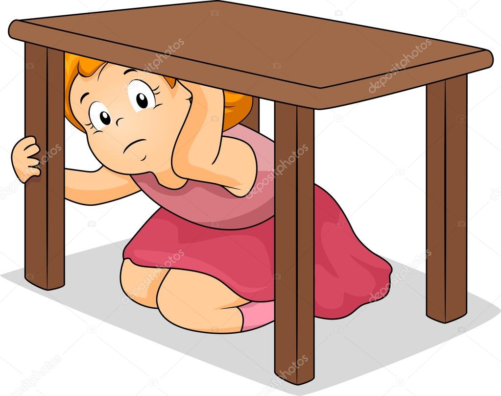 1023x808 Girl Hiding Under Table Stock Photo Lenmdp