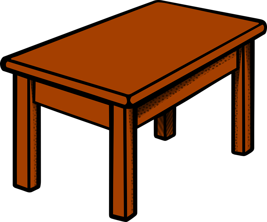 864x720 Table Clipart Graphic