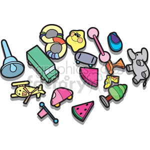 300x300 Royalty Free Messy Kids Room Illustration Graphic 398050 Vector
