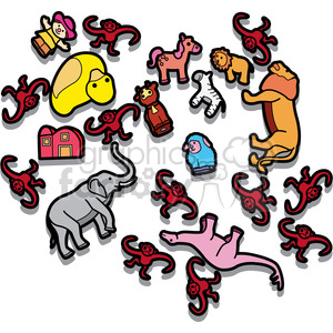 300x300 Royalty Free Messy Toy Room Illustration Graphic 398052 Vector