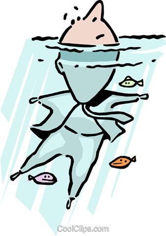 338x480 Keep Your Head Above Water Royalty Free Vector Clip Art