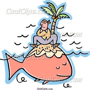 300x297 Desert Island Vector Clip Art
